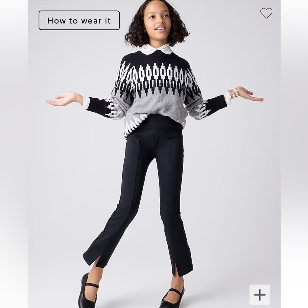 NWT J. Crew Girls’ Ponte Flare Pants (Girls’ size 12 but run small!)